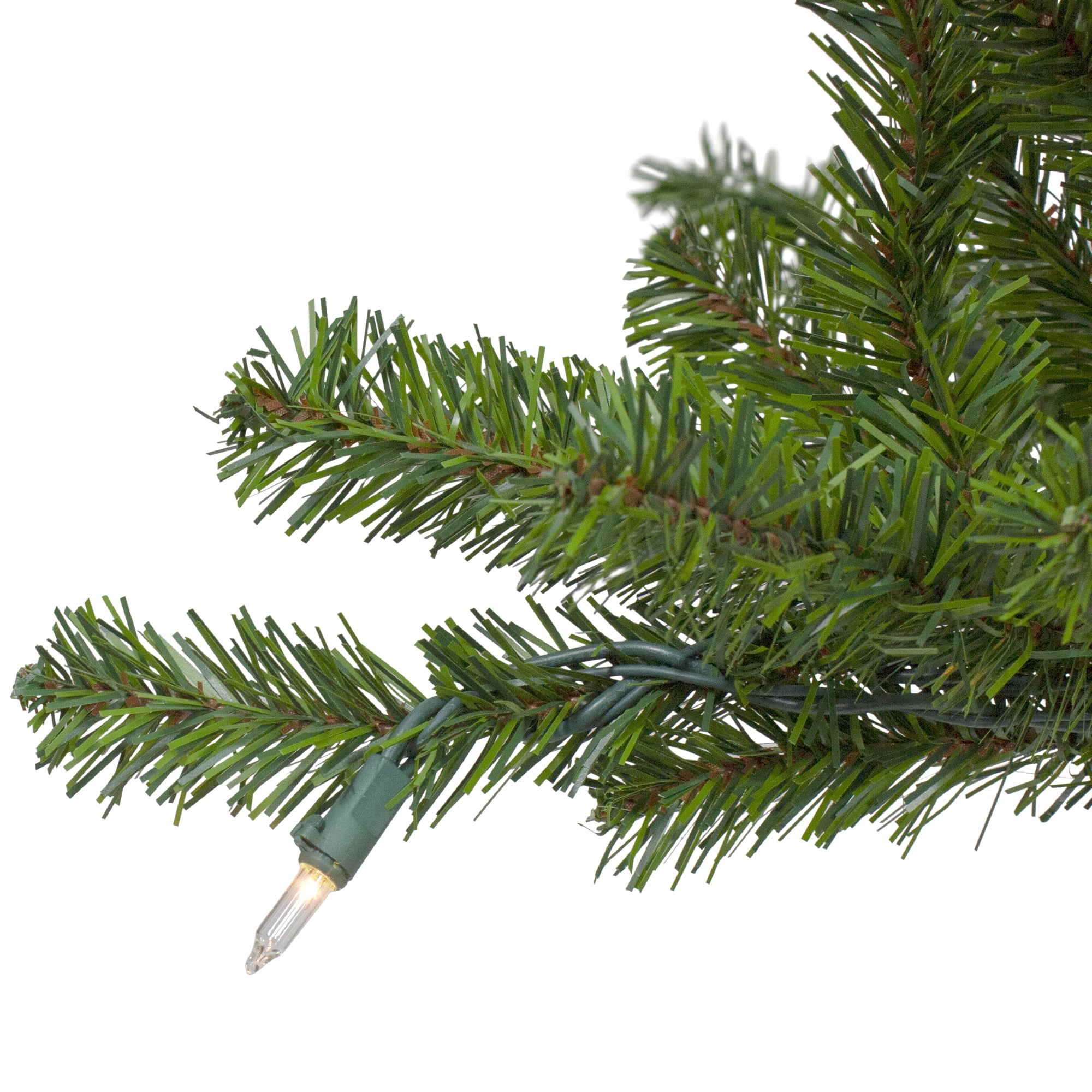 Pre-Lit Medium Alpine Artificial Christmas Tree - Clear Lights 4 Foot