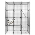 thumbnail image 6 of KFFKFF 4-Tier Cat Enclosure 41 x 41 x 55", Large Cat Cage with Hammock, 4 Entryways, Ladders, Metal Wire Cat Habitat Cat Kennel, Black, 6 of 9