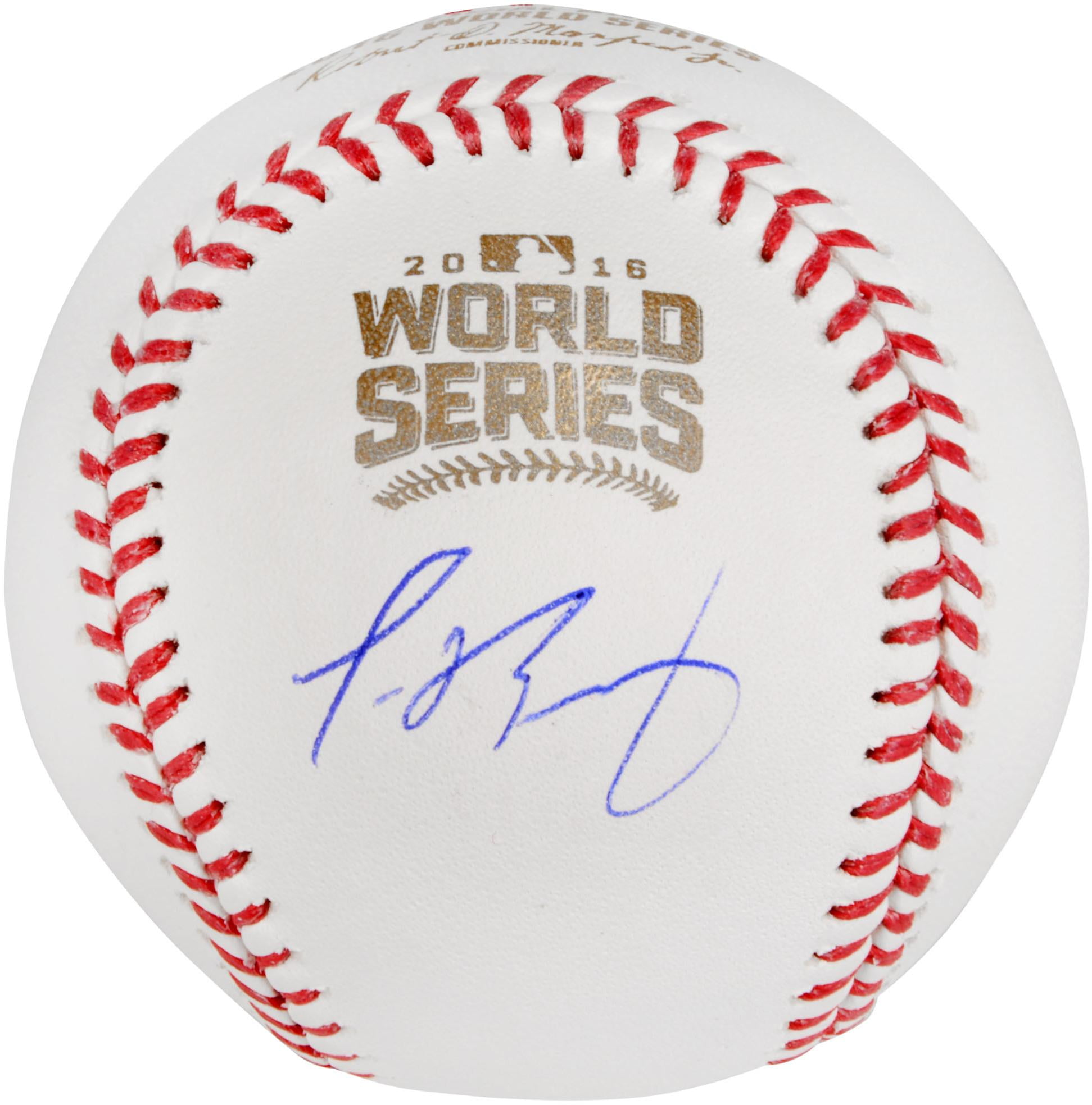 javier baez autographed baseball