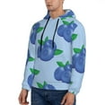 thumbnail image 2 of Hoodies for Men - Blueberry Print blue Long Sleeve Comfrt Men'S Fashion Hoodies & Sweatshirts, Sweatshirts for Men Hoodies Pullover Clothing Clothes with Pouch, 2 of 7