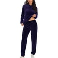 thumbnail image 4 of FUTATA Jogging Suits Sets for Women Velour Tracksuit Sets Hoodie Activewear Set 2 Piece Sweatshirt & Sweatpants Set, 4 of 6