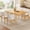 1: Natural, variant on Harper & Bright Designs Dining Table Set for 4, 5 Pieces Rectangular Solid Wood Table Set with Upholstered Chairs for Kitchen Dining Room, Natural