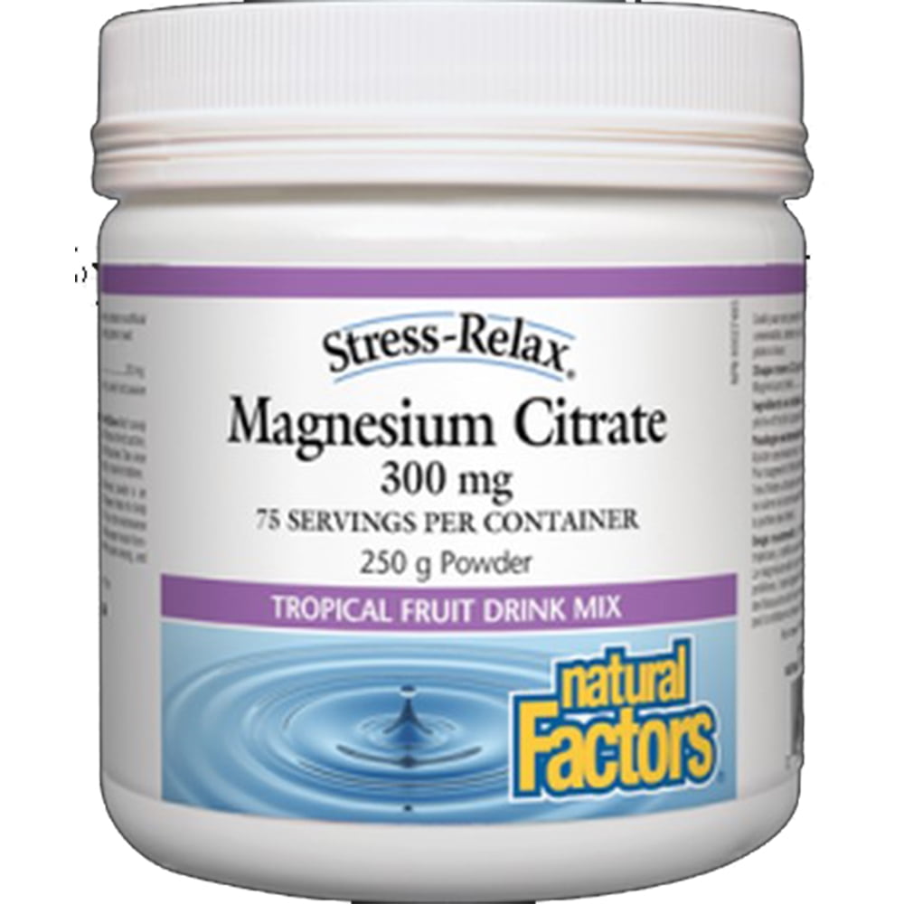 Natural Factors Magnesium Citrate 300mg StressRelax Walmart Canada
