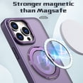 thumbnail image 2 of For iPhone 15 Pro Max Case Magnetic, Compatible with Magsafe Matte Back Cover Rotating Kickstand Bumper Rugged Phone Case Cover for Apple iPhone 15 Pro Max, Purple, 2 of 6
