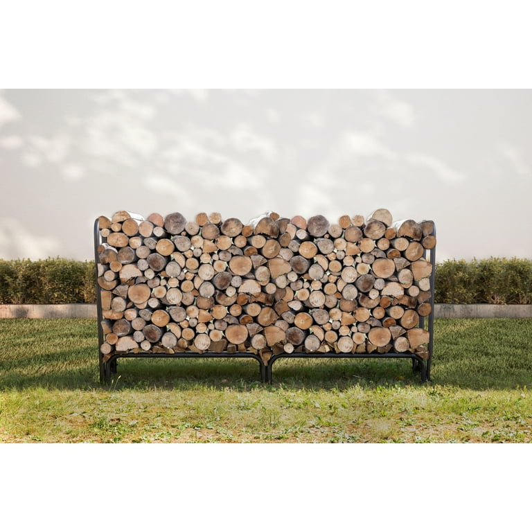 Pleasant Hearth LS938-96SC-K 8 FT Heavy Duty Log Rack with Half Cover Pleasant Hearth LS938-96SC-K 8 FT Heavy Duty Log Rack with Half Cover