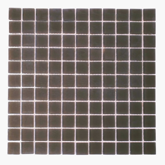 10 pack Ash Gray 11.8 in. x 11.8 in. 1x1 Matte Finished Glass Mosaic Floor and Wall Tile (9.67 sq. ft./Case)