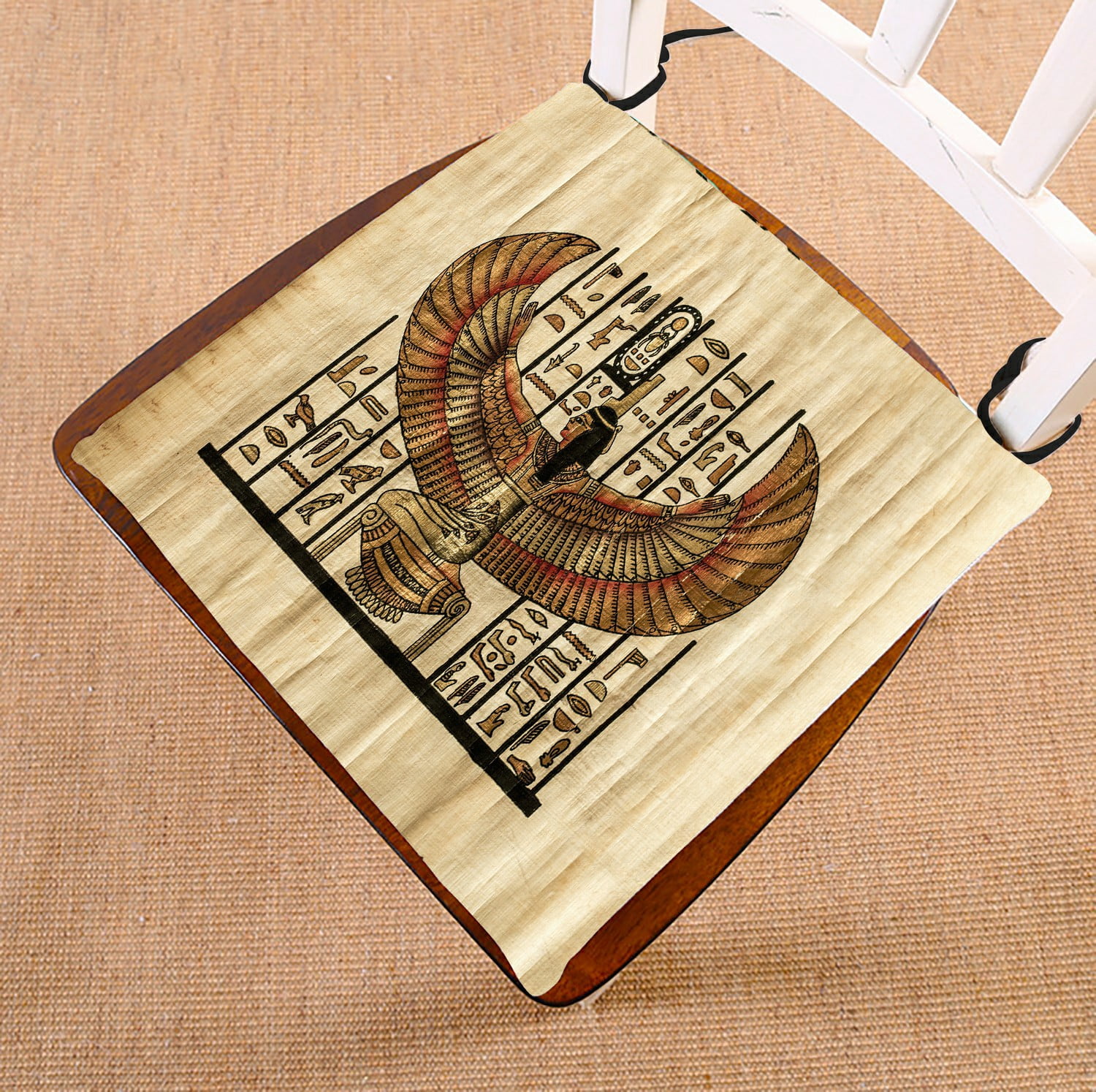 ECZJNT Egyptian parchment which depicts ancient God seat pad chair pads