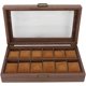 thumbnail image 1 of Caja Organizadora para Relojes de Grano de Madera, Caja de Almacenamiento de Lujo con 12 Compartimentos con Interior de Cuero PU Resistente a los Arañazos, 1 of 4