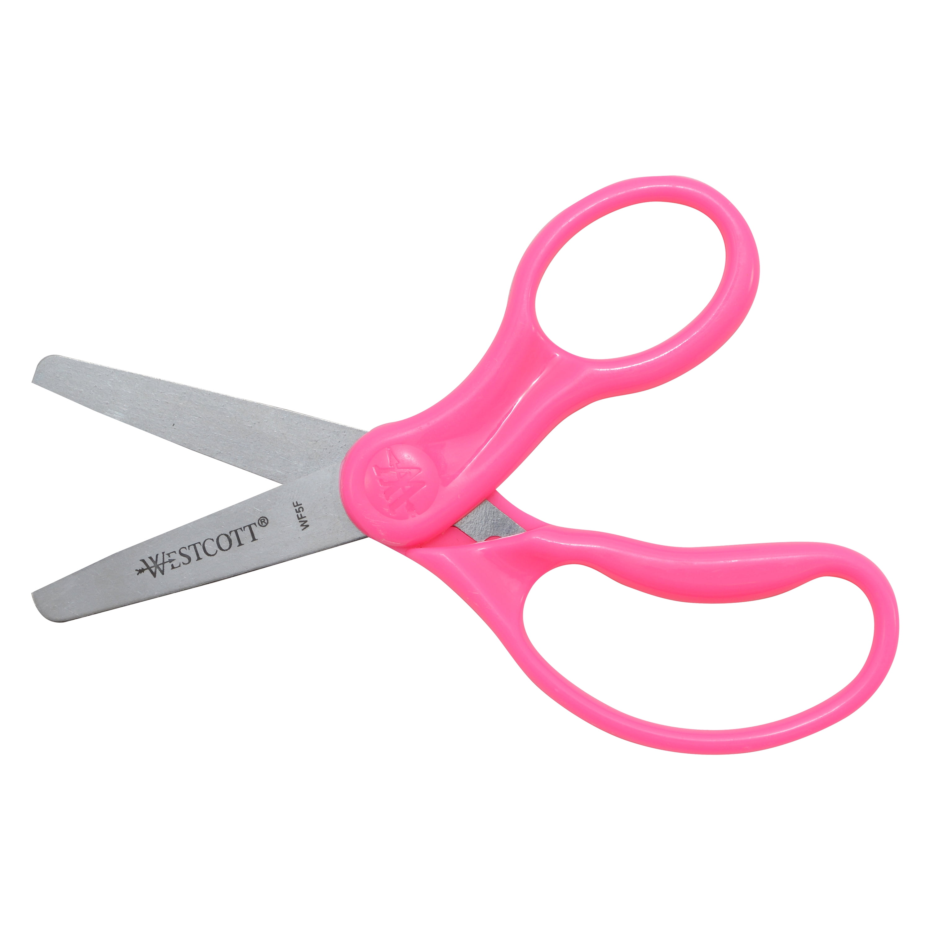 Westcott Kids Scissors Caddy With Anti-Microbial Pointed Blades, 5 Inch, Assorted Colors, 24 Pairs