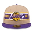 thumbnail image 2 of Men's New Era Tan/Purple Los Angeles Lakers 2024 NBA Draft 59FIFTY Fitted Hat, 2 of 6