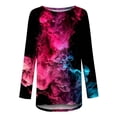 thumbnail image 4 of Blusa de manga larga con cuello redondo para mujer Pompotops  gfhjh19609, 4 of 5