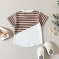 thumbnail image 5 of Baby Boy Outfits Toddler Boy Clothes Outfits Summer Outfits 6 12 18 24 Months Patchwork Short Sleeve T Shirt & Shorts Sets with Pockets, 5 of 9