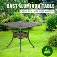 thumbnail image 2 of FDW Table Chairs Chat Weather Resistant Wrought Iron Furniture Outdoor Dining Set Patio, Bronze, 2 of 7