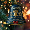 thumbnail image 6 of United States 250th Anniversary Bell Ornament, Patriotic 250th Anniversary USA Collectible, Commemorative Metal Bell for Christmas Tree Decor, Vintage Style Hanging Decoration for Indoor Outdoor Use, 6 of 7