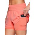 thumbnail image 2 of RBX Active Women's Double Hem Woven Running Short With Inner Bike Shorts, 2 of 5