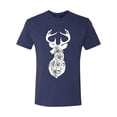 thumbnail image 2 of Deer Rose Animal Lover Mens Premium Tri Blend T-Shirt, Vintage Navy, Large, 2 of 3