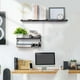 thumbnail image 5 of Juego de 3 Repisas Flotantes de Pared, Estantes Flotantes para Baño, Estantes Flotantes Montados Pared con de Papel Higiénico de Metal para Cocina, Dormitorio, Baño, Oficina (Blanco), 5 of 7