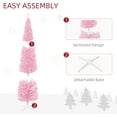thumbnail image 6 of Favory 7' Pink Artificial Pencil Christmas Tree - Slim Design, 499 Realistic Branch Tips & Sturdy Plastic Stand, Perfect for Space-Saving Home, Apartment, Holiday Party Decor, Ideal for Christmas, 6 of 10