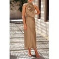 thumbnail image 3 of Vestido PRETTYGARDEN 2025 Verano Satén Maxi Sin Mangas XXL, 3 of 7