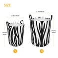 thumbnail image 5 of Round Laundry Basket, Zebra Print Pattern Bathroom Dirty Clothes Basket Laundry Hamper, Small, 5 of 8