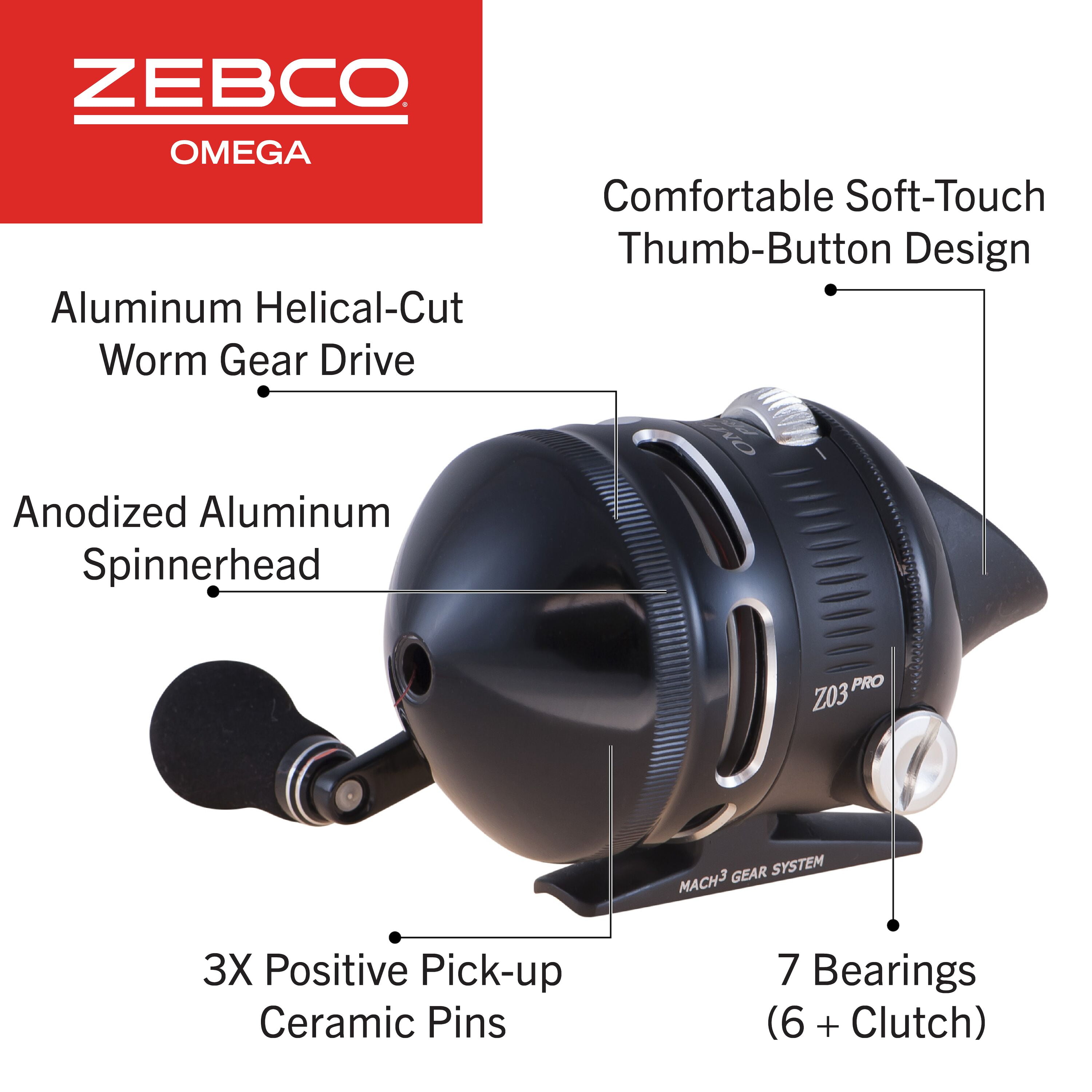 Zebco Omega Pro Spincast Fishing Reel, Size 30 Reel, Changeable Right or  Left-Hand Retrieve, Includes a Spare Spool and an Extra Dual-Paddle Handle