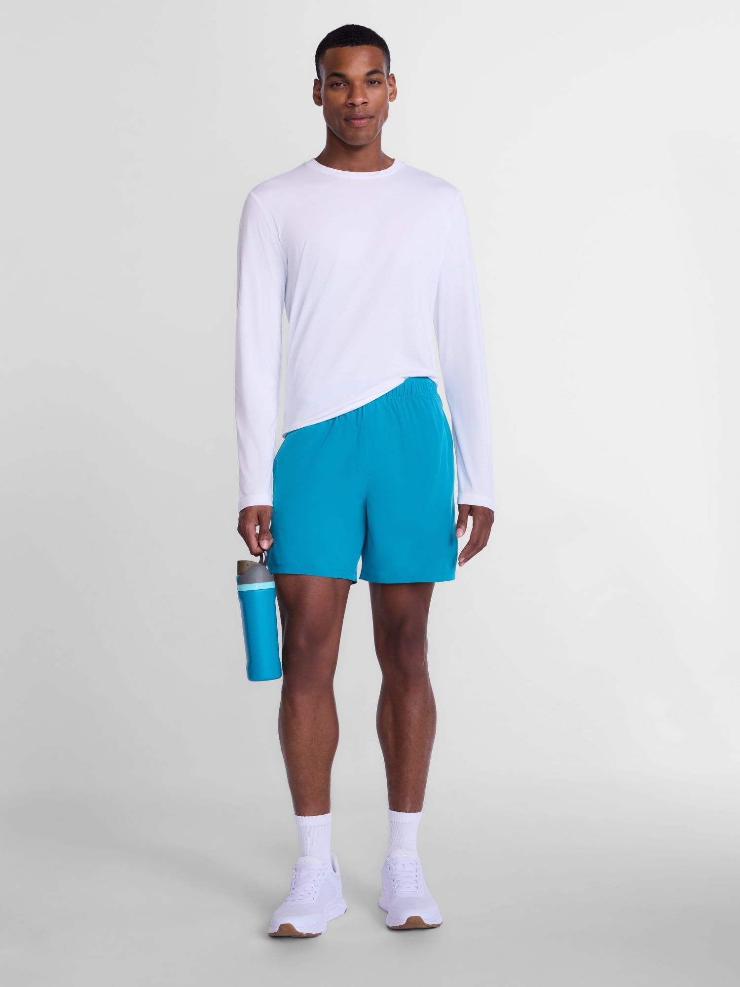 Athletic Works Men's and Big Men's Woven Running Shorts, 6" Inseams, Sizes XS-5XB