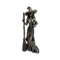 thumbnail image 2 of Magical Witch Resin Figurine Vintage Silver Gothic Tabletop Statue With Broom Cat Moon Pentacle Accents For Shelf TV Stand Office Indoor Halloween Home Decor.A, 2 of 7