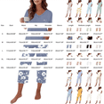 thumbnail image 3 of LIZUOJUN Pajamas for Women Set Short Sleeve Capri Pants Sleepwear 2 Piece Lounge Set Soft Comfy Breathable Pjs Loungewear Sleepwear Set - L, 3 of 7