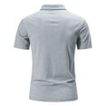 thumbnail image 3 of TOWED22 Short Sleeve Polo Shirts for Men Menâs Short Sleeve Polo Shirts Quick Dry Breathable Golf T Shirt Grey,S, 3 of 5