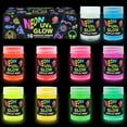 thumbnail image 1 of Juego de 10 pinturas que brillan en la oscuridad (TBC, The Best Crafts, 22 ml), 1 of 7