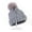 Grey, variant on Babysbule Hats for Women Winter Mom And Baby Rhinestone Knitting Wool Hemming Hat Keep Warm Winter Ball Hat Cap
