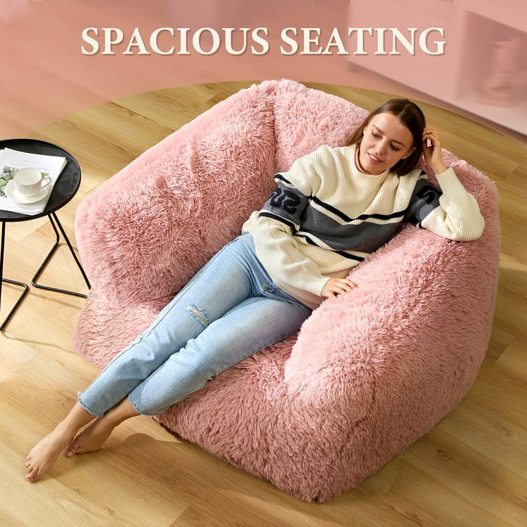 HOMGUAVA Giant Bean Bag Chair for Adults, Plush Bean Bag Lazy Sofa