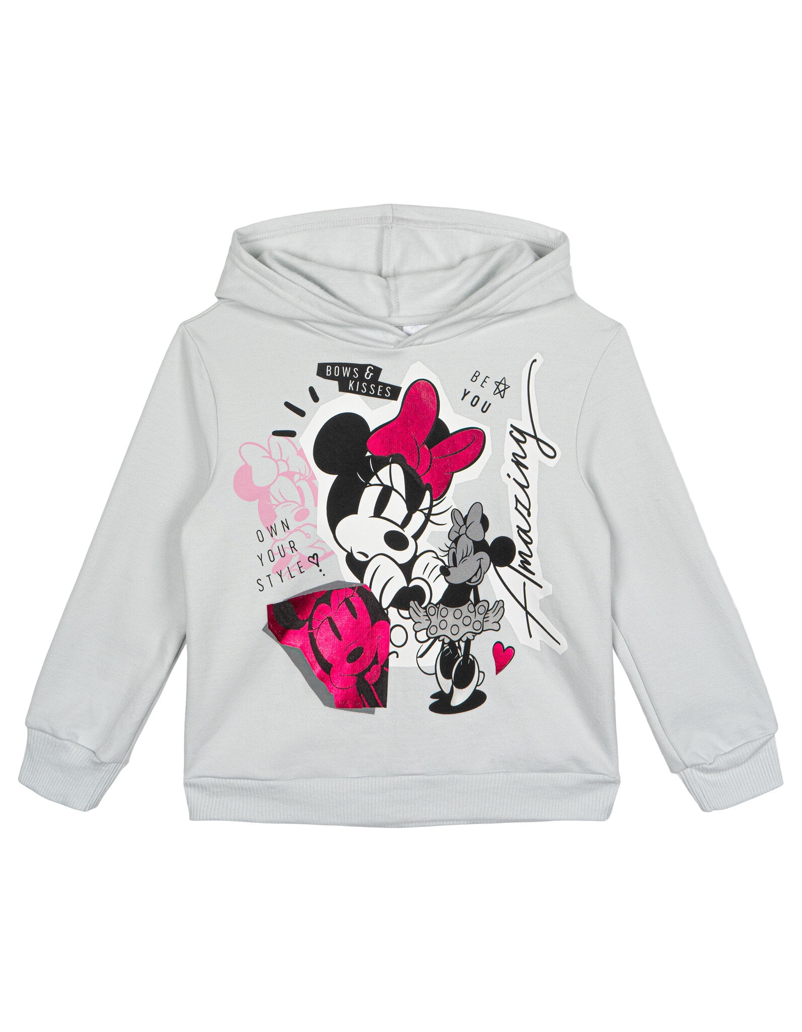 Disney Minnie Mouse Fleece Pullover Hoodie and Flare Leggings Outfit Set Toddler to Big Kid