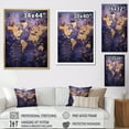 thumbnail image 4 of Designart "Lavender Whispers On The World Map I" World Map Floater Framed Canvas Prints, 4 of 5