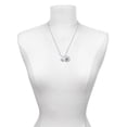 thumbnail image 3 of Delight Jewelry Silvertone Little Bird Initial - E - Silvertone Script Initial Disc - & - Charm Necklace, 20"+3", 3 of 4