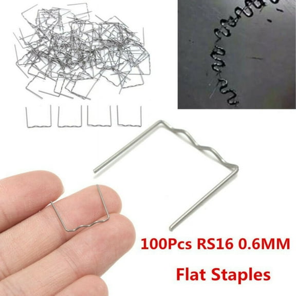 Ana 100pcs RS16 0.6mm Flat Staples Hot Stapler For Car Auto Bumper Weld Torch Repair