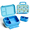 Blue, variant on FTCBJJA Bento Box Leak-Proof, 3 Compartments Lunch Box for Picnics Travel, BPA Free Lunch Container, Dishwasher Safe, Yellow