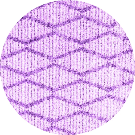Ahgly Company Indoor Round Trellis Purple Modern Area Rugs, 8' Round