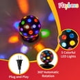 thumbnail image 6 of Playbees Rotating Disco Ball with LED Lights - Create a Dazzling Dance Atmosphere - Neon Birthday Party Vibes - Dance Party Supplies & Accessories - 11", 6 of 6