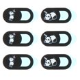 thumbnail image 1 of MasteelfCA 6pcs Camera Cover Slide Animals Pattern Privacy Protection Webcam Cover Slide, 1 of 7