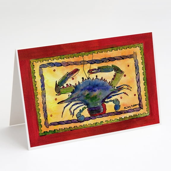 Female Blue Crab Greeting Cards and Envelopes Pack of 8
