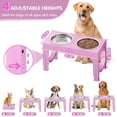 thumbnail image 2 of Cuencos elevados para perros XiAz de acero inoxidable de raza grande, 5 alturas, 2 of 8