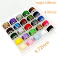 thumbnail image 2 of New brothread 25pcs Assorted Colors 60WT Prewound Bobbin Thread Size A SA156, 2 of 6