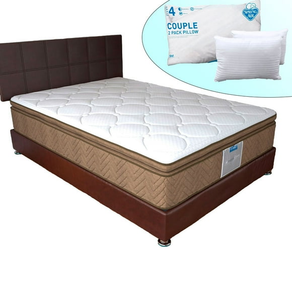 Colchón End Hipoalergénico Queen Size END + 2 Almohadas Spring Air Restonic Anti-ácaros End