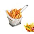 thumbnail image 3 of Panier à Frites Carré en Acier Inoxydable, Support de Frites, Service de Table (Petit 4 Pouces), 3 of 10