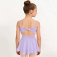 thumbnail image 5 of hengsof Girls' Ballet Leotard Solid Color Sleeveless Halter Tulle Dress Gymnastics Dance Training Leotard Sleeveless V Neck Leotard Suitable for Girls Aged 3-15, 5 of 8