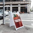 thumbnail image 5 of A-frame Sidewalk Tomatoes 24" x 36" Double Sided A-Frame Sidewalk Sign, Includes 2 Installed Vinyl Decals | Foldable Portable White Signicade Sandwich Board Signs, 5 of 5