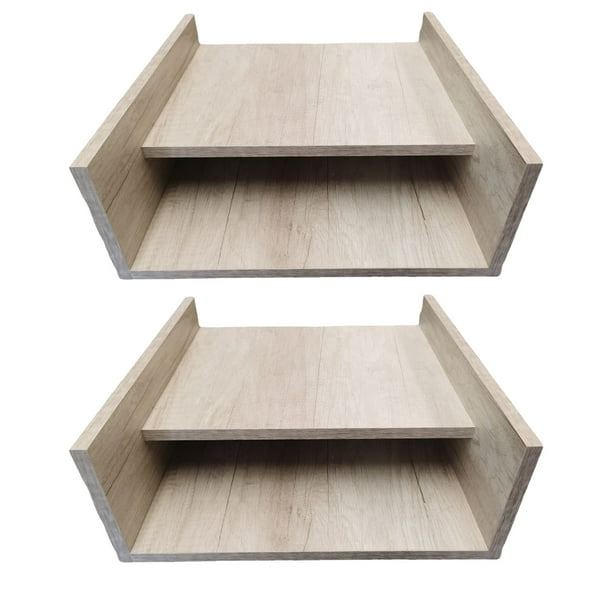 Set De 2 Piezas Repisas Buro Flotantes 40 X 40 Cm Toscana.304 Hanlob 2 Repisa Flotante Moderna con cajón