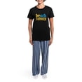 thumbnail image 4 of CafePress - Beach Sunny Pajamas - Women's Short Sleeve Print T-Shirt and Pants Dark Cotton Pajama Set, 4 of 7