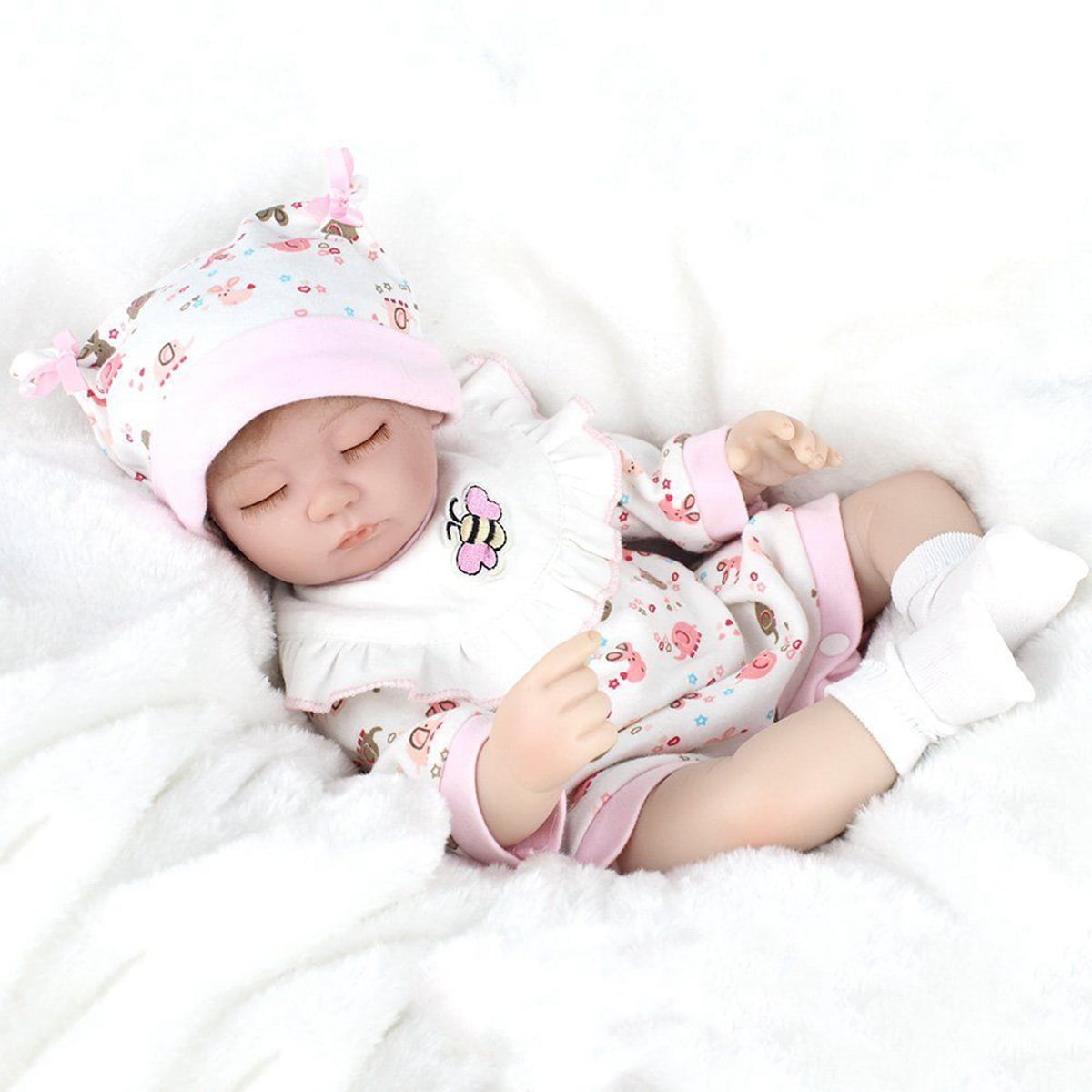 Handmade Lifelike Realistic 16/" Sleeping Newborn Vinyl Silicone Reborn Baby Doll